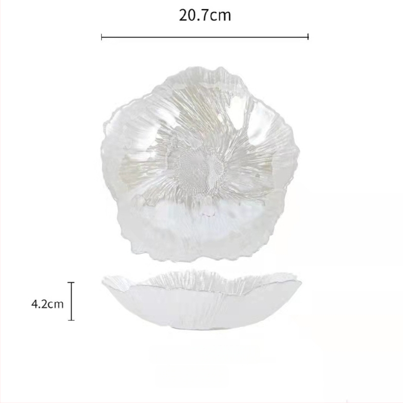 Jinghui γυάλινο πιάτο φρούτων – Nordic Wind στυλ, Πρώτης κατηγορίας ποιότητα, Απλό στυλ