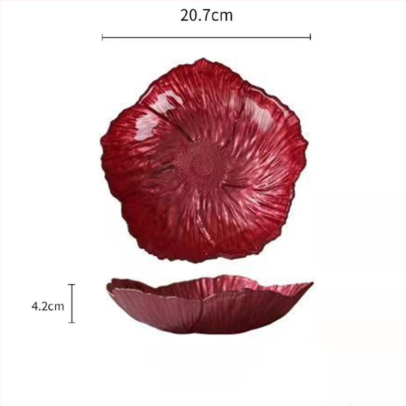 Jinghui γυάλινο πιάτο φρούτων – Nordic Wind στυλ, Πρώτης κατηγορίας ποιότητα, Απλό στυλ