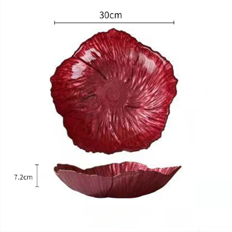 Jinghui γυάλινο πιάτο φρούτων – Nordic Wind στυλ, Πρώτης κατηγορίας ποιότητα, Απλό στυλ