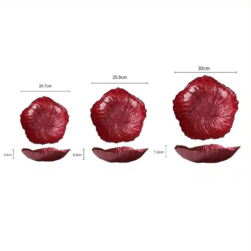 Jinghui γυάλινο πιάτο φρούτων – Nordic Wind στυλ, Πρώτης κατηγορίας ποιότητα, Απλό στυλ