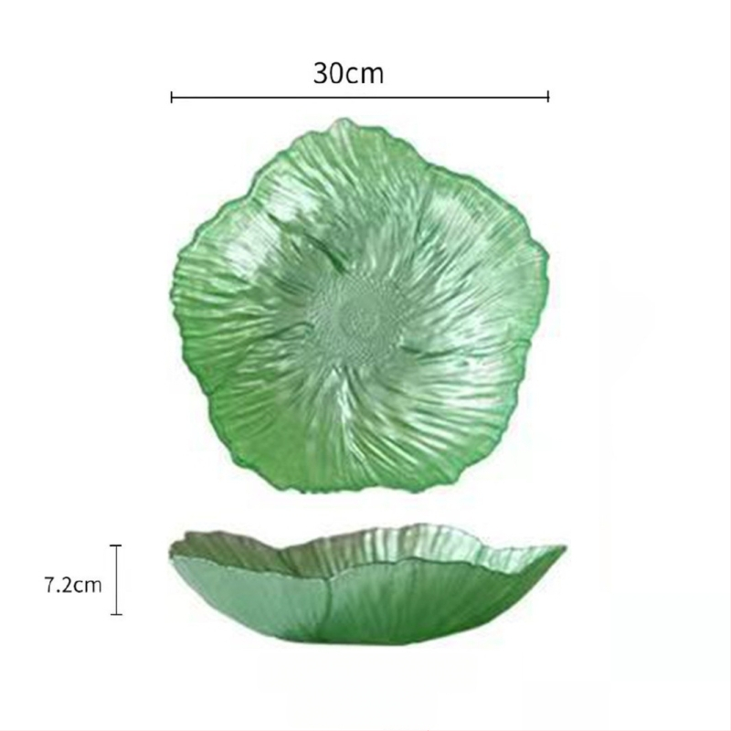 Jinghui γυάλινο πιάτο φρούτων – Nordic Wind στυλ, Πρώτης κατηγορίας ποιότητα, Απλό στυλ