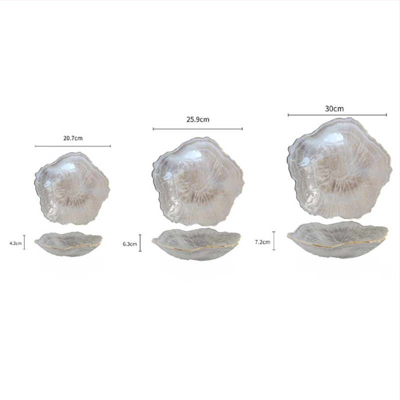 Jinghui γυάλινο πιάτο φρούτων – Nordic Wind στυλ, Πρώτης κατηγορίας ποιότητα, Απλό στυλ