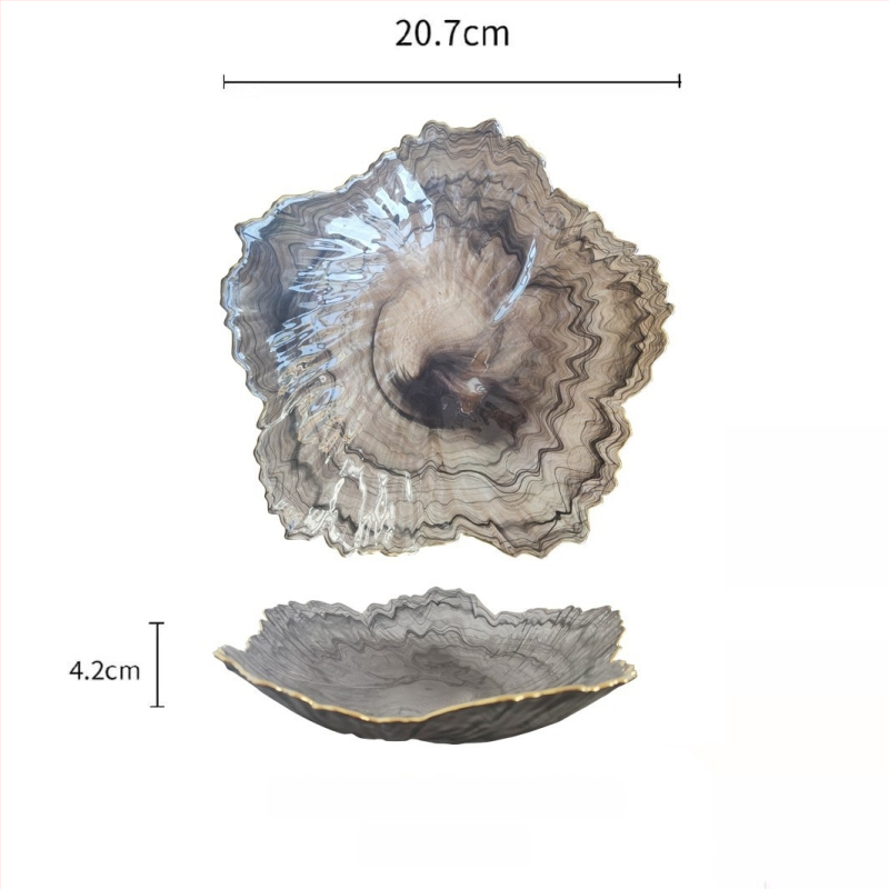Jinghui γυάλινο πιάτο φρούτων – Nordic Wind στυλ, Πρώτης κατηγορίας ποιότητα, Απλό στυλ