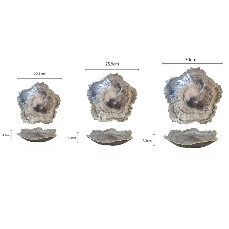 Jinghui γυάλινο πιάτο φρούτων – Nordic Wind στυλ, Πρώτης κατηγορίας ποιότητα, Απλό στυλ