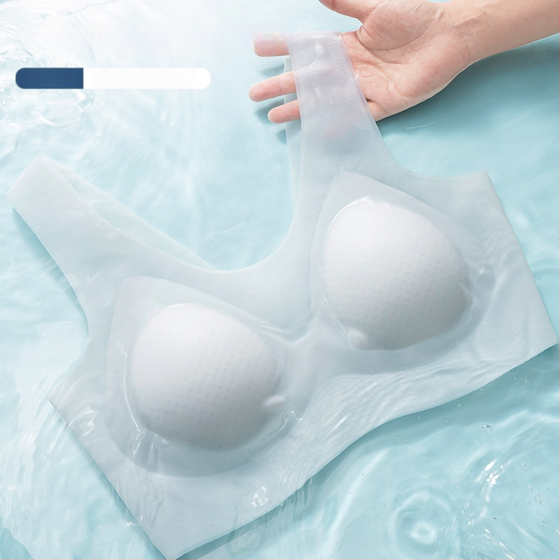 Yixingyao Bezšuvju krūšturis bez stieples, viengabala dizains, 3/4 kauss, plāns veidots kauss, neilons ar elastāna oderi