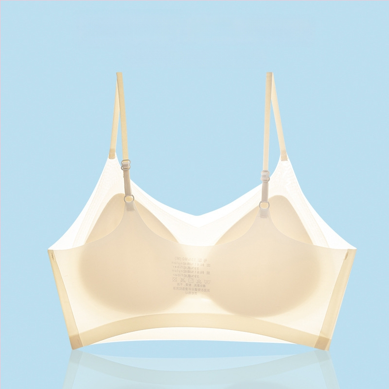 Yixingyao Bezšuvju krūšturis bez stieples, viengabala dizains, 3/4 kauss, plāns veidots kauss, neilons ar elastāna oderi