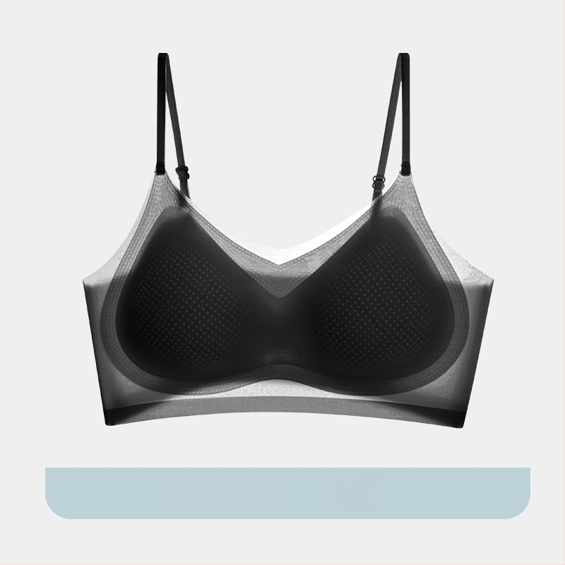 Yixingyao Bezšuvju krūšturis bez stieples, viengabala dizains, 3/4 kauss, plāns veidots kauss, neilons ar elastāna oderi