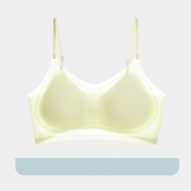 Yixingyao Bezšuvju krūšturis bez stieples, viengabala dizains, 3/4 kauss, plāns veidots kauss, neilons ar elastāna oderi