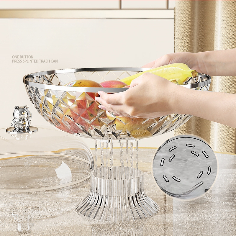 Плодова чиния с капак, запечатана и защита от прах, пластмасова; марка Other Homes; стил лайт лукс и ретро