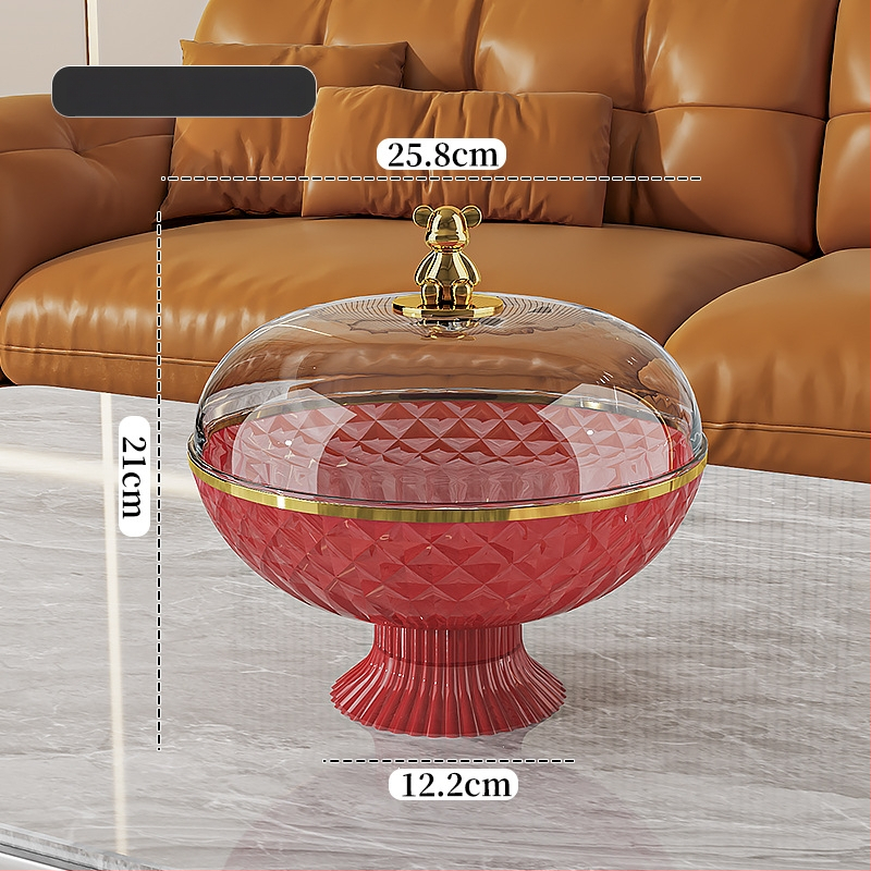 Плодова чиния с капак, запечатана и защита от прах, пластмасова; марка Other Homes; стил лайт лукс и ретро