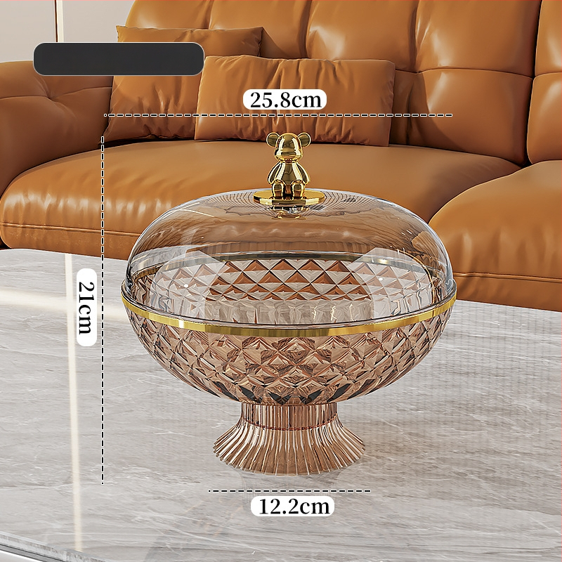 Плодова чиния с капак, запечатана и защита от прах, пластмасова; марка Other Homes; стил лайт лукс и ретро