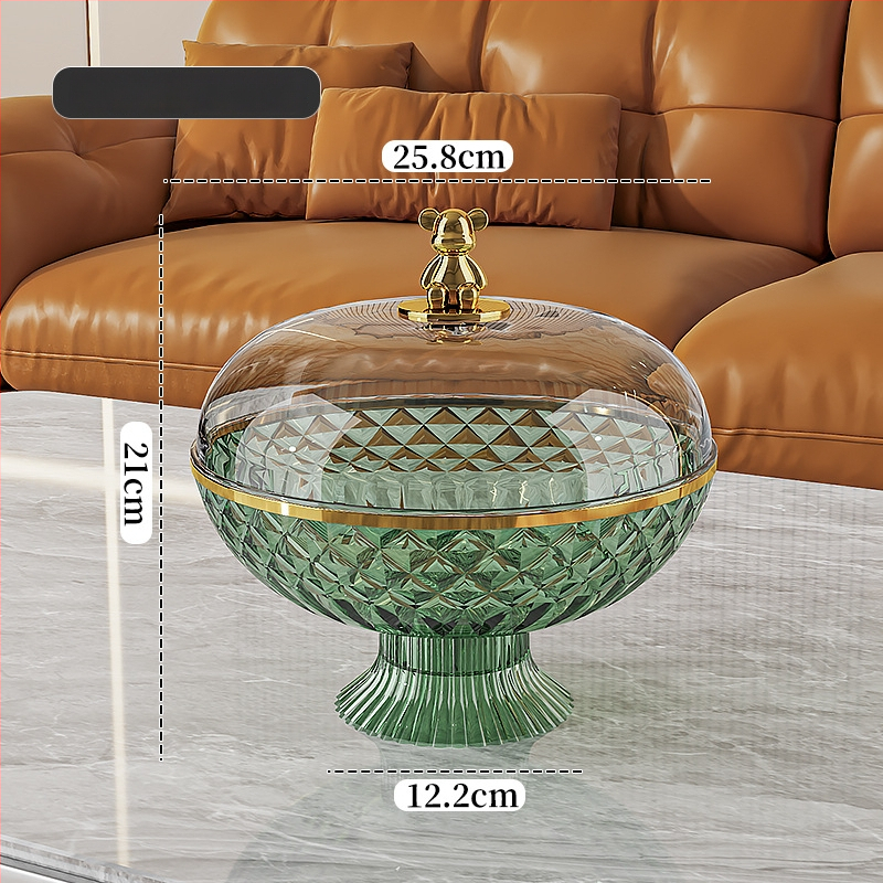 Плодова чиния с капак, запечатана и защита от прах, пластмасова; марка Other Homes; стил лайт лукс и ретро