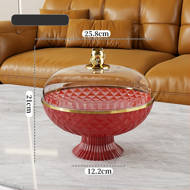 Плодова чиния с капак, запечатана и защита от прах, пластмасова; марка Other Homes; стил лайт лукс и ретро