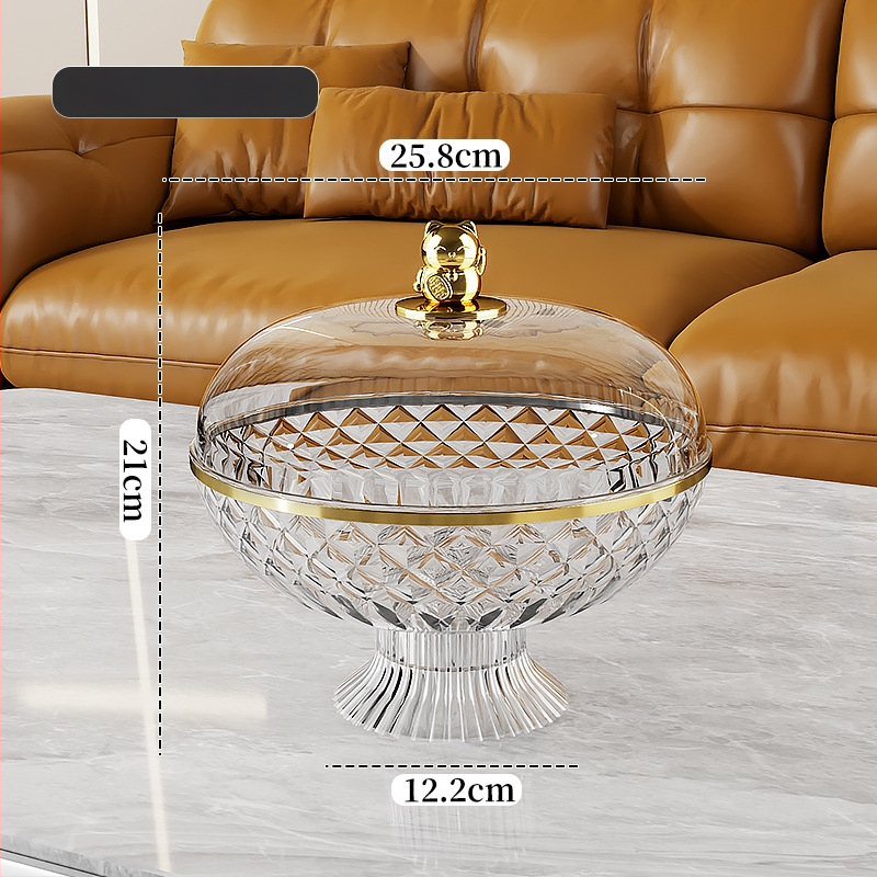 Плодова чиния с капак, запечатана и защита от прах, пластмасова; марка Other Homes; стил лайт лукс и ретро