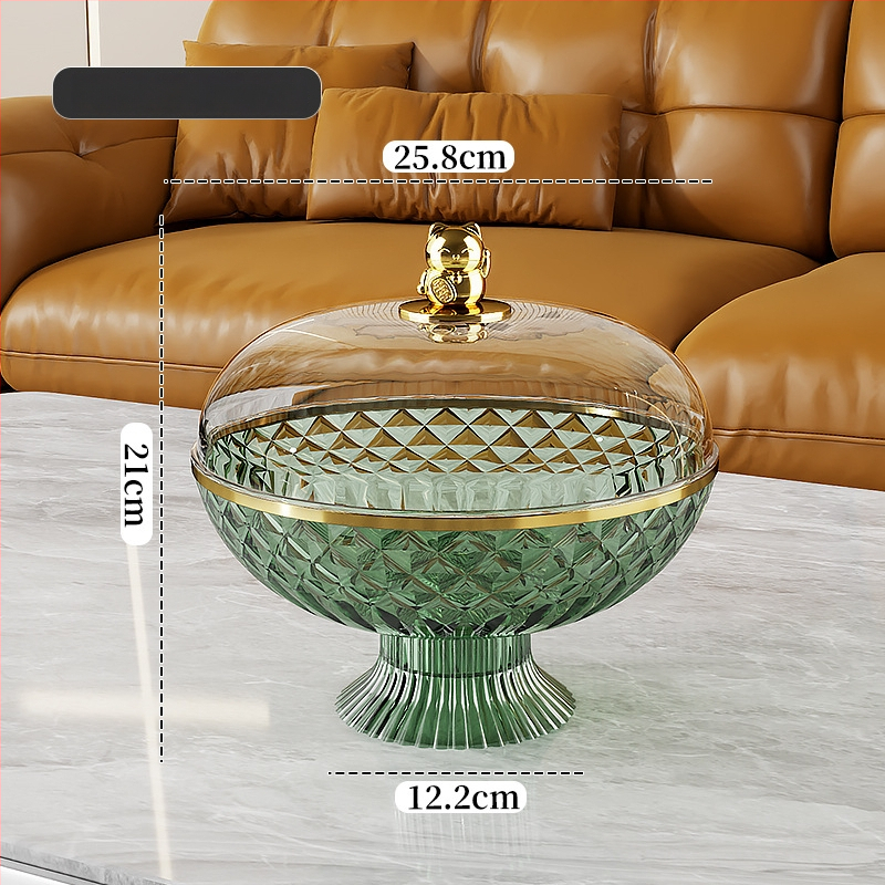 Плодова чиния с капак, запечатана и защита от прах, пластмасова; марка Other Homes; стил лайт лукс и ретро