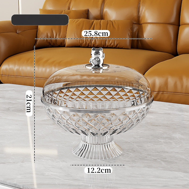 Плодова чиния с капак, запечатана и защита от прах, пластмасова; марка Other Homes; стил лайт лукс и ретро