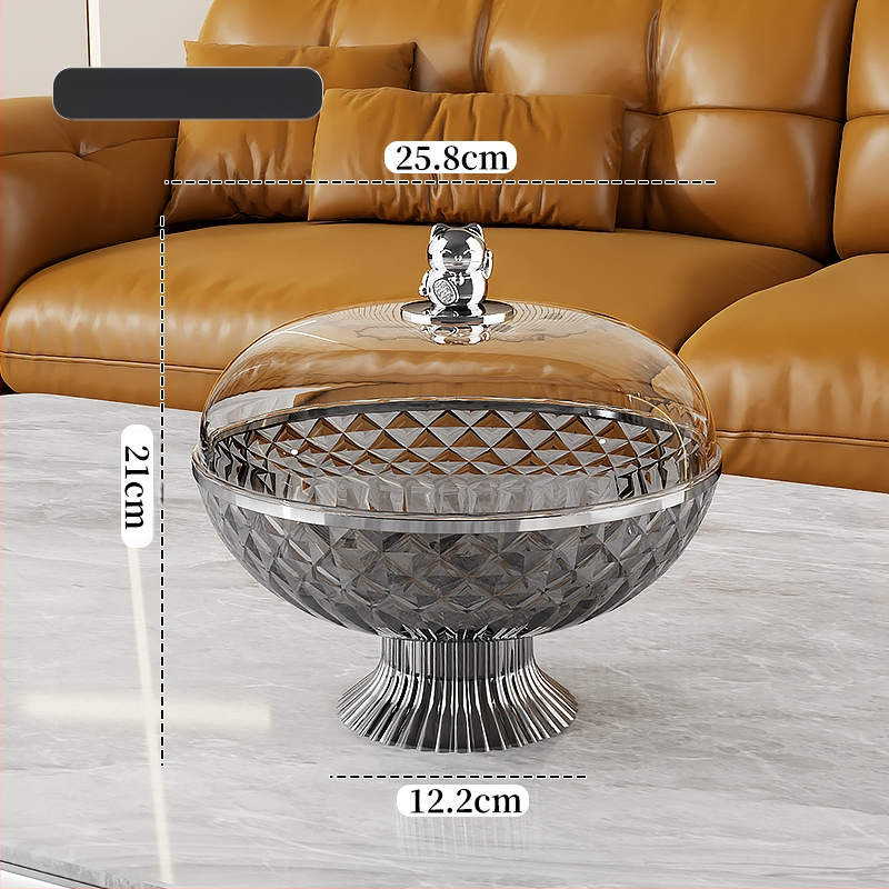 Плодова чиния с капак, запечатана и защита от прах, пластмасова; марка Other Homes; стил лайт лукс и ретро