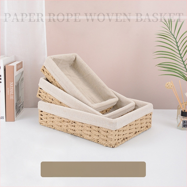Plietots uzglabāšanas grozs galda lietošanai, papīra auklas dizains, modelis 126, mūsdienīgs minimālisma stils