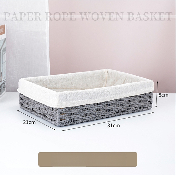 Plietots uzglabāšanas grozs galda lietošanai, papīra auklas dizains, modelis 126, mūsdienīgs minimālisma stils