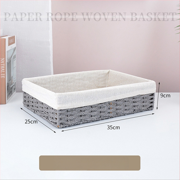 Plietots uzglabāšanas grozs galda lietošanai, papīra auklas dizains, modelis 126, mūsdienīgs minimālisma stils