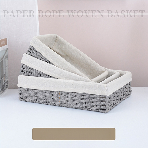Plietots uzglabāšanas grozs galda lietošanai, papīra auklas dizains, modelis 126, mūsdienīgs minimālisma stils