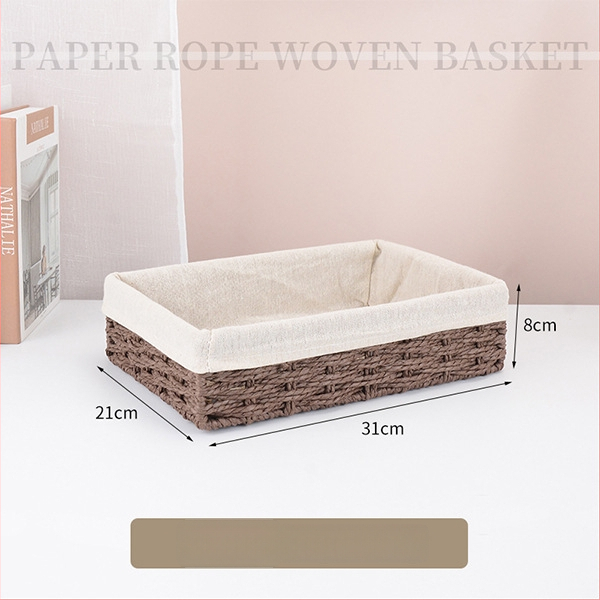 Plietots uzglabāšanas grozs galda lietošanai, papīra auklas dizains, modelis 126, mūsdienīgs minimālisma stils