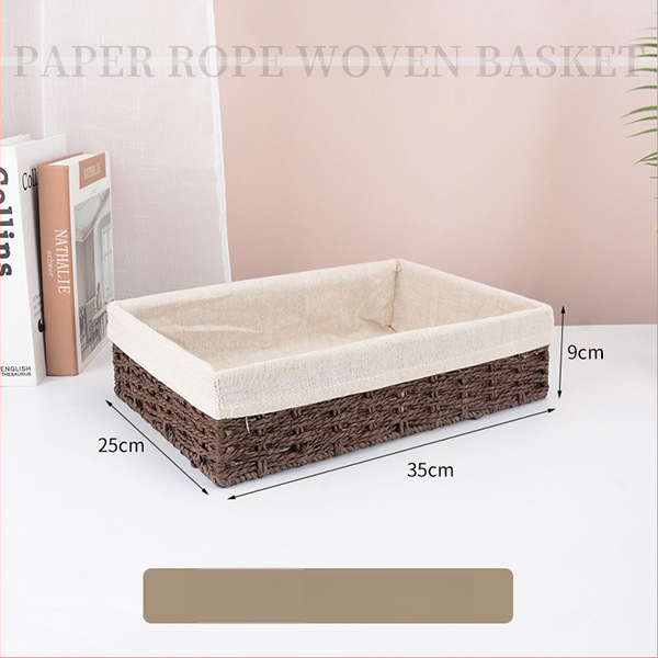 Plietots uzglabāšanas grozs galda lietošanai, papīra auklas dizains, modelis 126, mūsdienīgs minimālisma stils