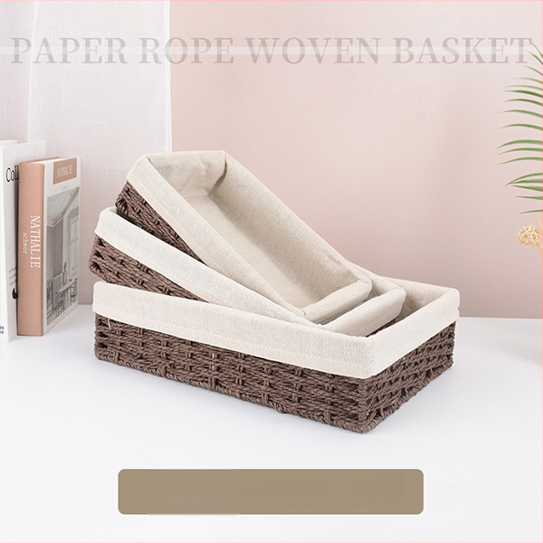 Plietots uzglabāšanas grozs galda lietošanai, papīra auklas dizains, modelis 126, mūsdienīgs minimālisma stils