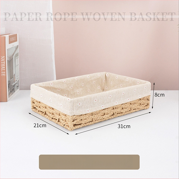 Plietots uzglabāšanas grozs galda lietošanai, papīra auklas dizains, modelis 126, mūsdienīgs minimālisma stils