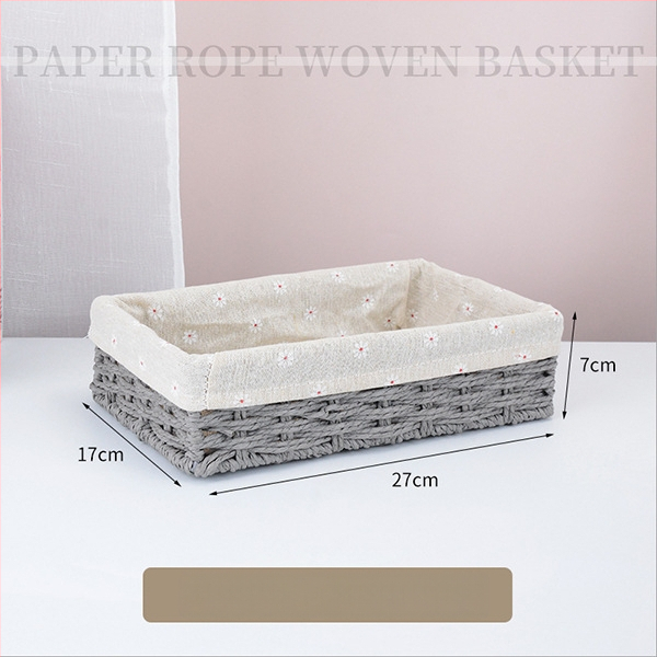 Plietots uzglabāšanas grozs galda lietošanai, papīra auklas dizains, modelis 126, mūsdienīgs minimālisma stils