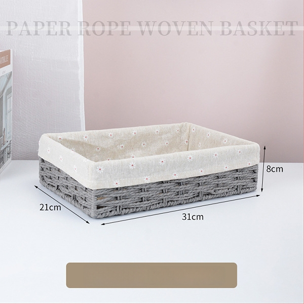 Plietots uzglabāšanas grozs galda lietošanai, papīra auklas dizains, modelis 126, mūsdienīgs minimālisma stils
