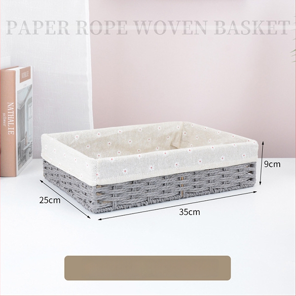 Plietots uzglabāšanas grozs galda lietošanai, papīra auklas dizains, modelis 126, mūsdienīgs minimālisma stils