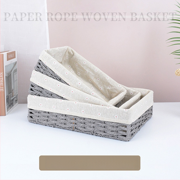 Plietots uzglabāšanas grozs galda lietošanai, papīra auklas dizains, modelis 126, mūsdienīgs minimālisma stils