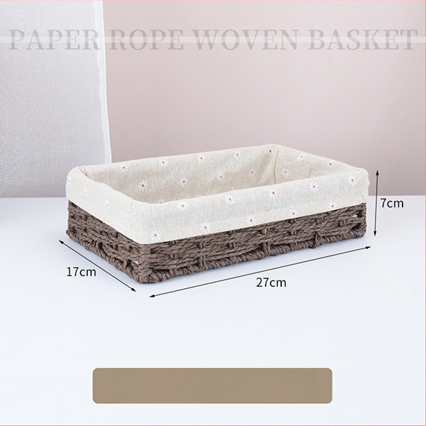 Plietots uzglabāšanas grozs galda lietošanai, papīra auklas dizains, modelis 126, mūsdienīgs minimālisma stils