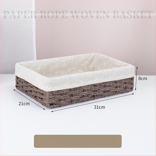 Plietots uzglabāšanas grozs galda lietošanai, papīra auklas dizains, modelis 126, mūsdienīgs minimālisma stils