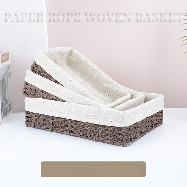 Plietots uzglabāšanas grozs galda lietošanai, papīra auklas dizains, modelis 126, mūsdienīgs minimālisma stils