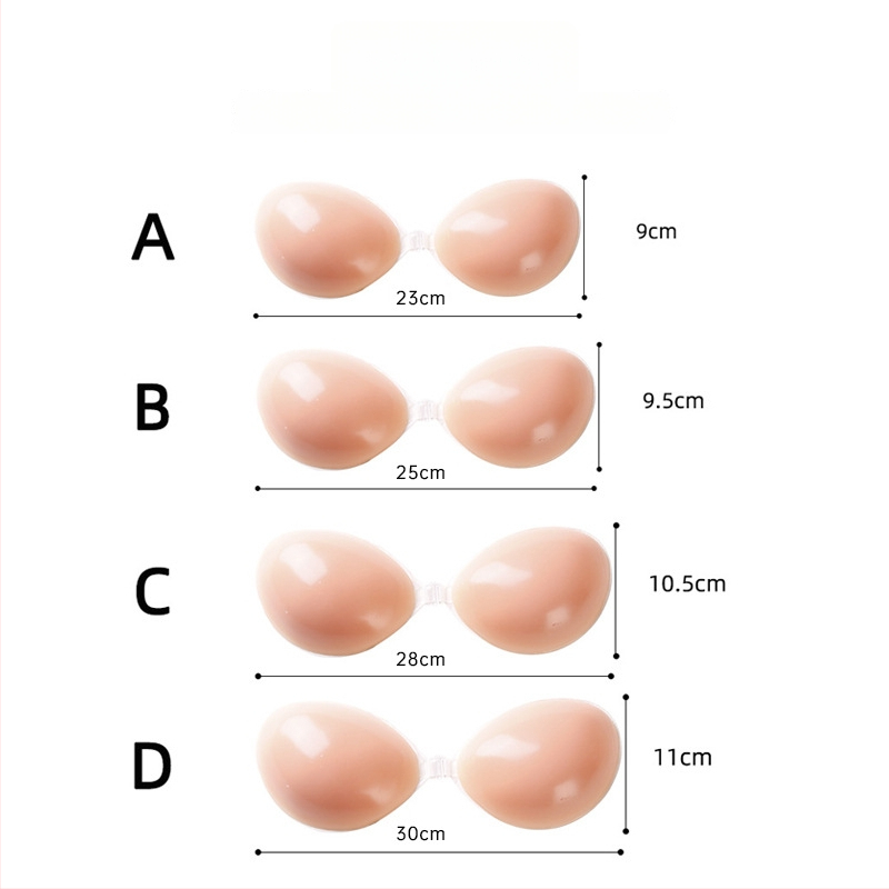 Silikona krūšu paliktnis – push-up, neatklāts, apaļš forma, seksīgs stils (Materiāls: silikons; Funkcijas: savākšana, neatklāts; Biezums: biezināšana; Forma: apaļa; Stils: seksīgs)