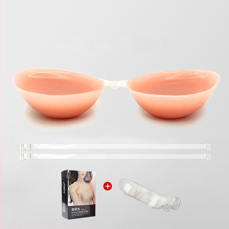 Silikona krūšu paliktnis – push-up, neatklāts, apaļš forma, seksīgs stils (Materiāls: silikons; Funkcijas: savākšana, neatklāts; Biezums: biezināšana; Forma: apaļa; Stils: seksīgs)