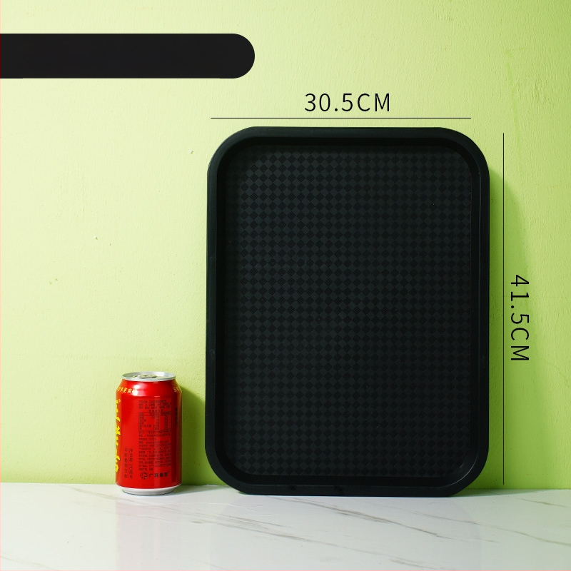 Gyorséttermi tálca, műanyag, négyzet alakú, egyszerű mintázat, modern minimalista stílus, logóval