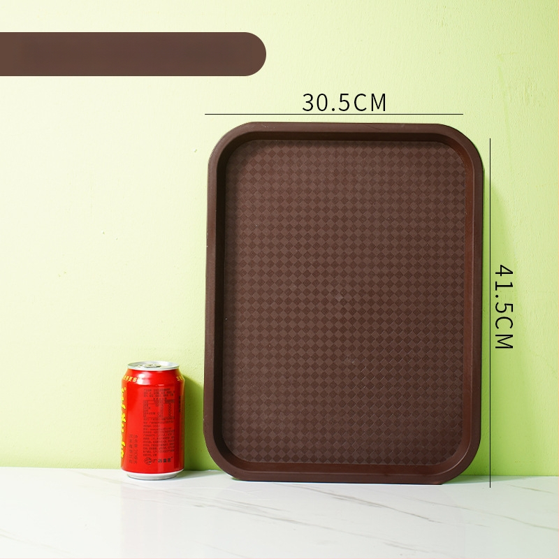 Gyorséttermi tálca, műanyag, négyzet alakú, egyszerű mintázat, modern minimalista stílus, logóval