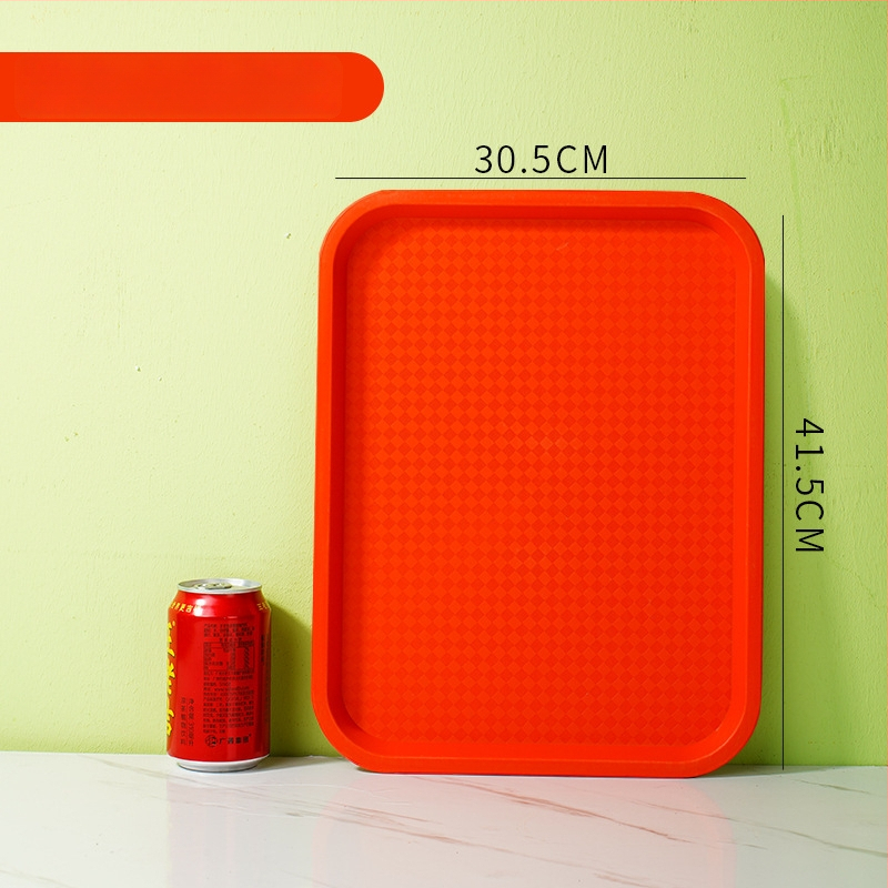 Gyorséttermi tálca, műanyag, négyzet alakú, egyszerű mintázat, modern minimalista stílus, logóval