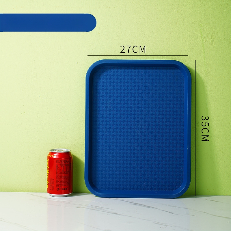 Gyorséttermi tálca, műanyag, négyzet alakú, egyszerű mintázat, modern minimalista stílus, logóval