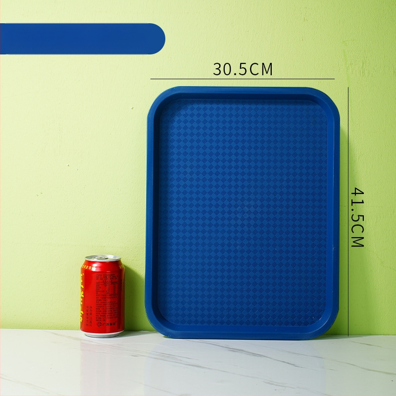 Gyorséttermi tálca, műanyag, négyzet alakú, egyszerű mintázat, modern minimalista stílus, logóval