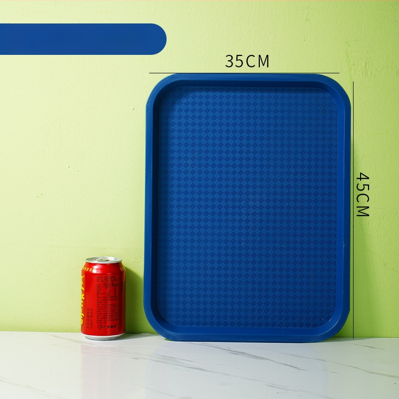 Gyorséttermi tálca, műanyag, négyzet alakú, egyszerű mintázat, modern minimalista stílus, logóval