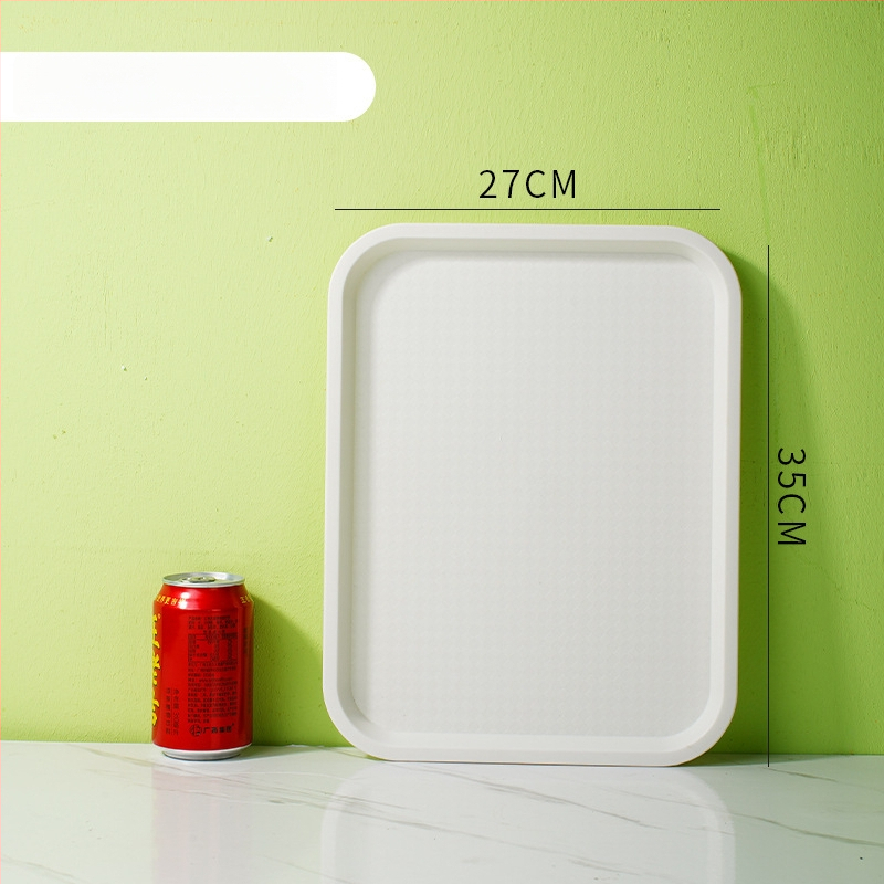 Gyorséttermi tálca, műanyag, négyzet alakú, egyszerű mintázat, modern minimalista stílus, logóval
