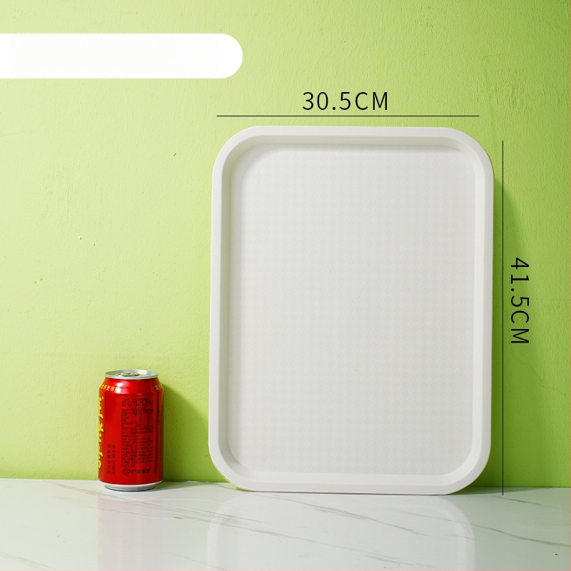 Gyorséttermi tálca, műanyag, négyzet alakú, egyszerű mintázat, modern minimalista stílus, logóval