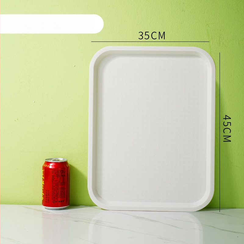 Gyorséttermi tálca, műanyag, négyzet alakú, egyszerű mintázat, modern minimalista stílus, logóval