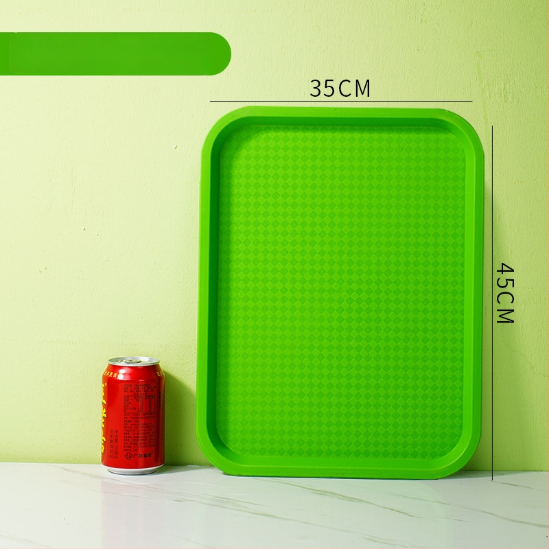 Gyorséttermi tálca, műanyag, négyzet alakú, egyszerű mintázat, modern minimalista stílus, logóval