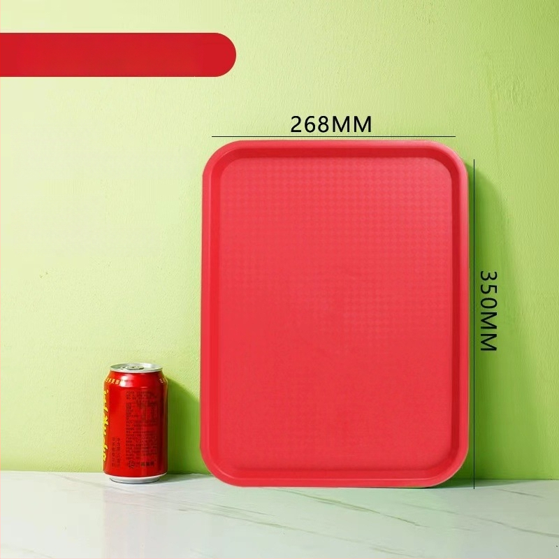 Gyorséttermi tálca, műanyag, négyzet alakú, egyszerű mintázat, modern minimalista stílus, logóval