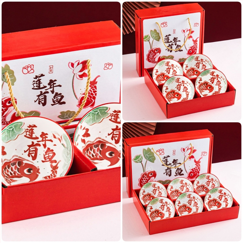 Keramikinis ryžių dubenėlis su lėkštele ir lazdelėmis, 350 ml talpa, po glazūra raštas, tinkamas mikrobangų krosnei, logotipo spausdinimas, dovana